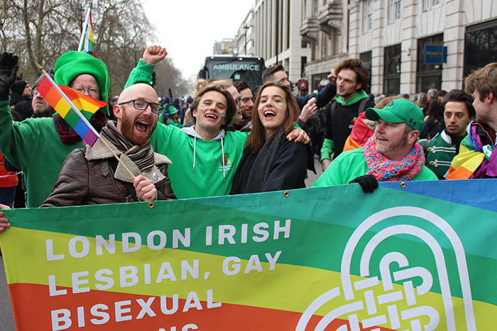 London Irish LGBT Network at St Patrick’s Day Parade 2018