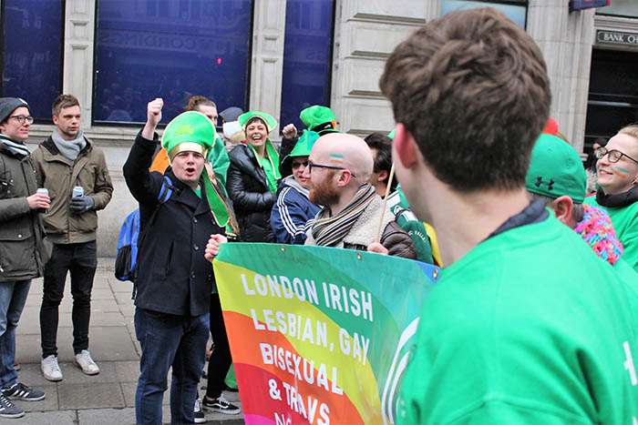 London Irish LGBT Network at St Patrick’s Day Parade 2018