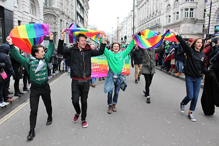 London Irish LGBT Network at St Patrick’s Day Parade 2018