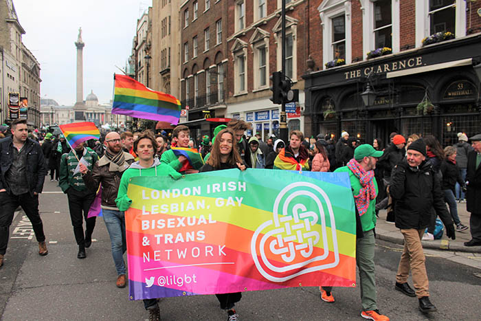 London Irish LGBT Network at St Patrick’s Day Parade 2018