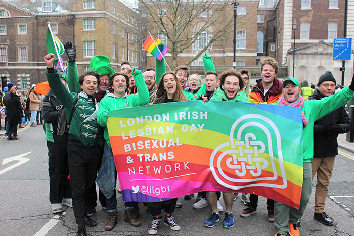 London Irish LGBT Network at St Patrick’s Day Parade 2018