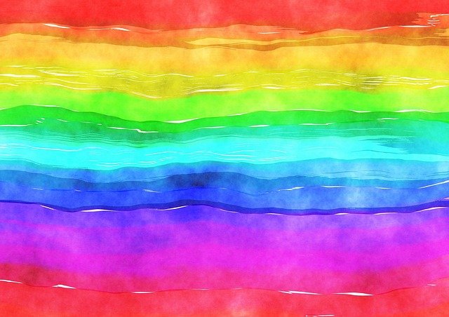 Rainbow Flag in watercolour